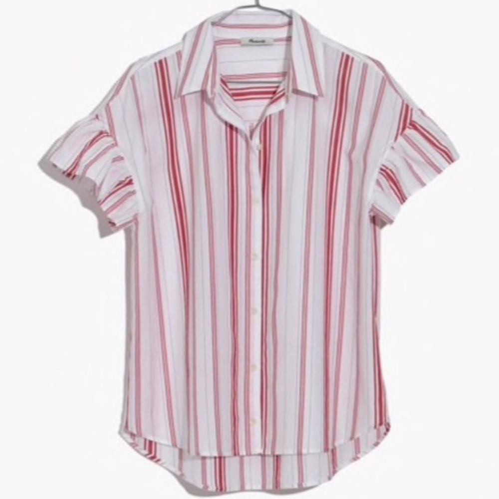 Madewell Ruffle Sleeve Top M